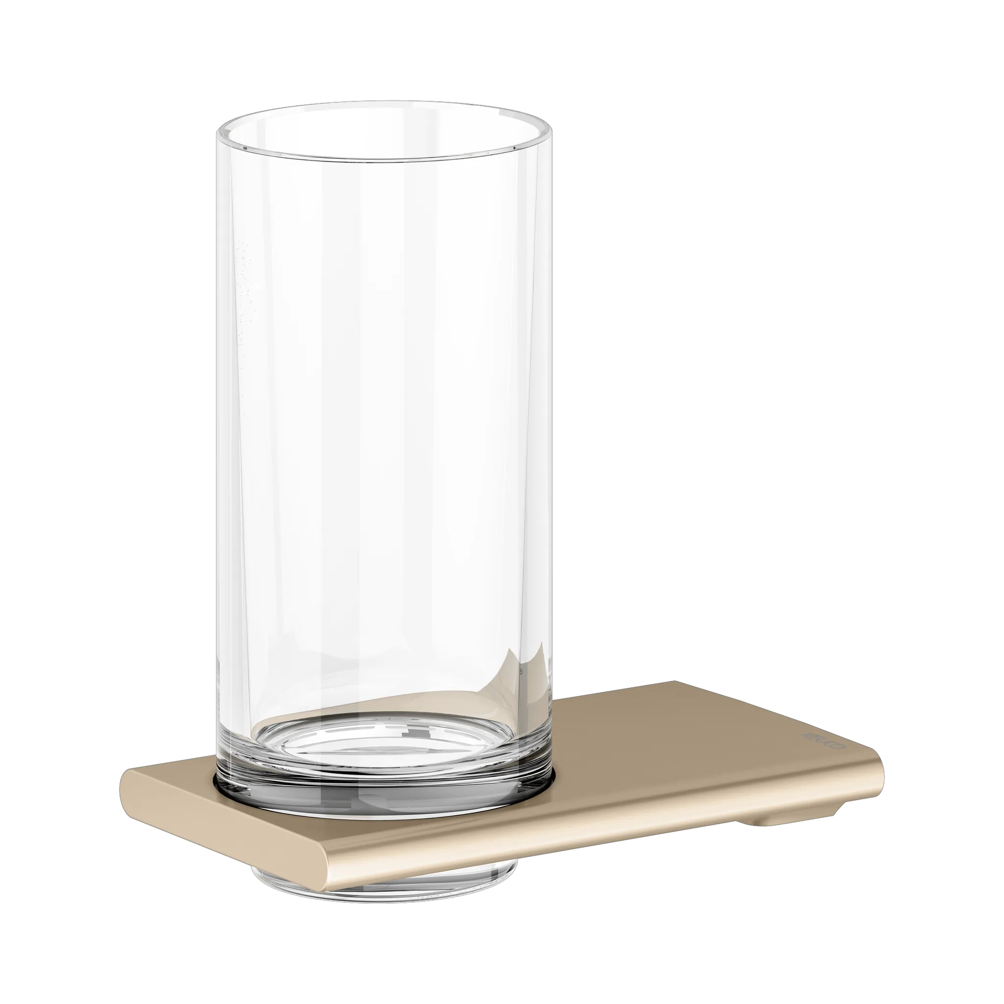 KEUCO EDITION 400 Glashalter mit Echtkristall-Glas Bronze gebürstet