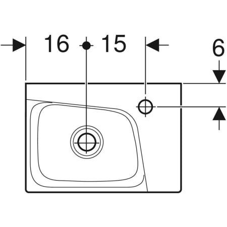 Wandwaschtisch „Xeno2“, rechteckig, Hahnlochposition rechts, mittig 40 × 28 cm in weiß alpin mit KeraTect® Wandwaschtisch „Xeno2“, rechteckig, Hahnlochposition rechts, mittig 40 × 28 cm in weiß alpin mit KeraTect®