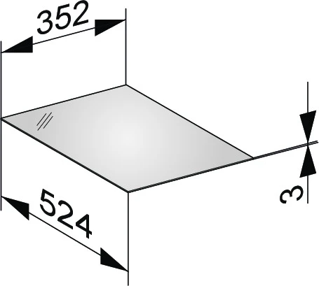KEUCO Abdeckplatte „Edition 11“ Anthrazit (Glas), 352 × 524 × 3 mm KEUCO Abdeckplatte „Edition 11“ Anthrazit (Glas), 352 × 524 × 3 mm
