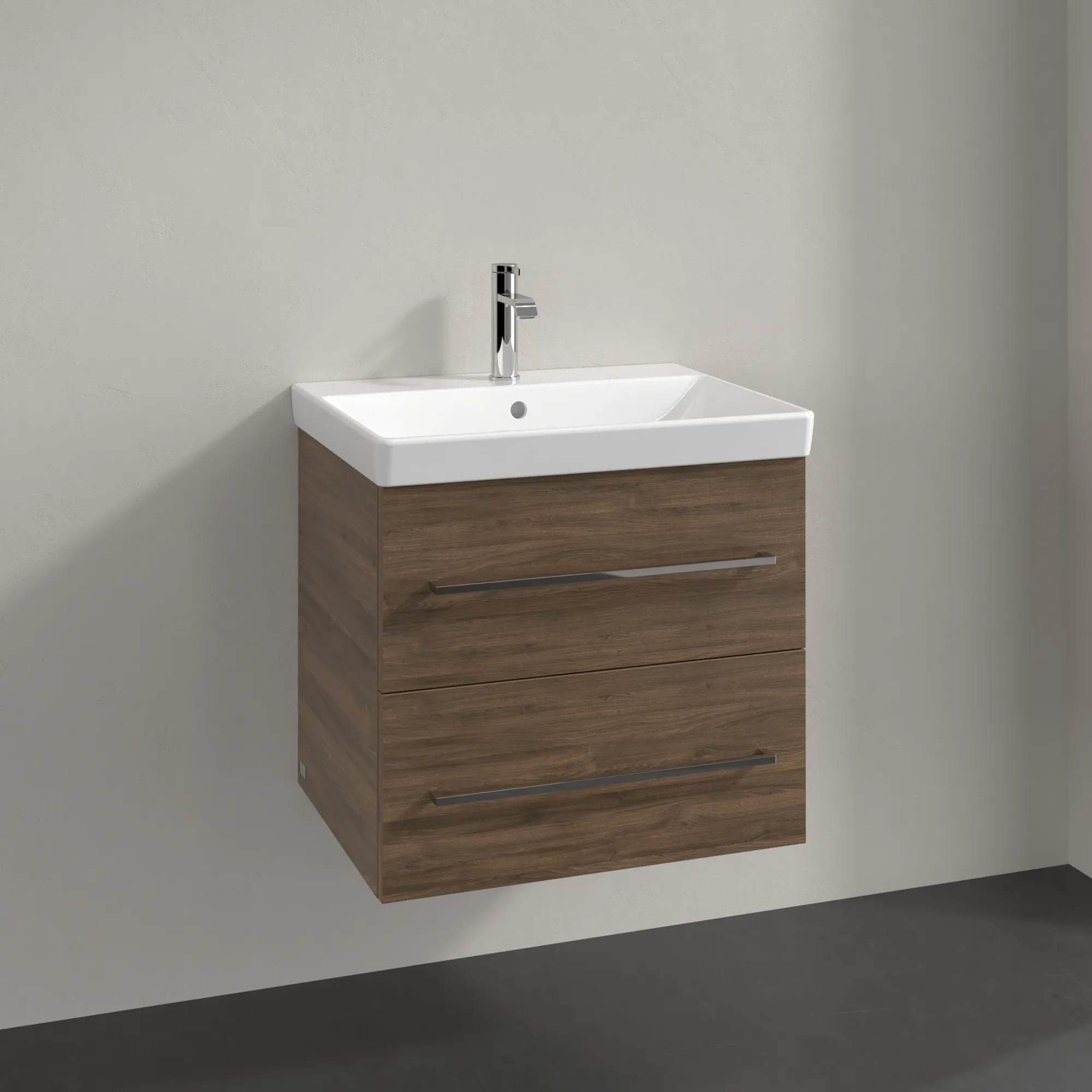 Villeroy & Boch Waschtischunterschrank „Avento“ für Schrankwaschtisch 58 × 51,4 × 45,2 × 45,2 cm Arizona Oak, Soft Closing