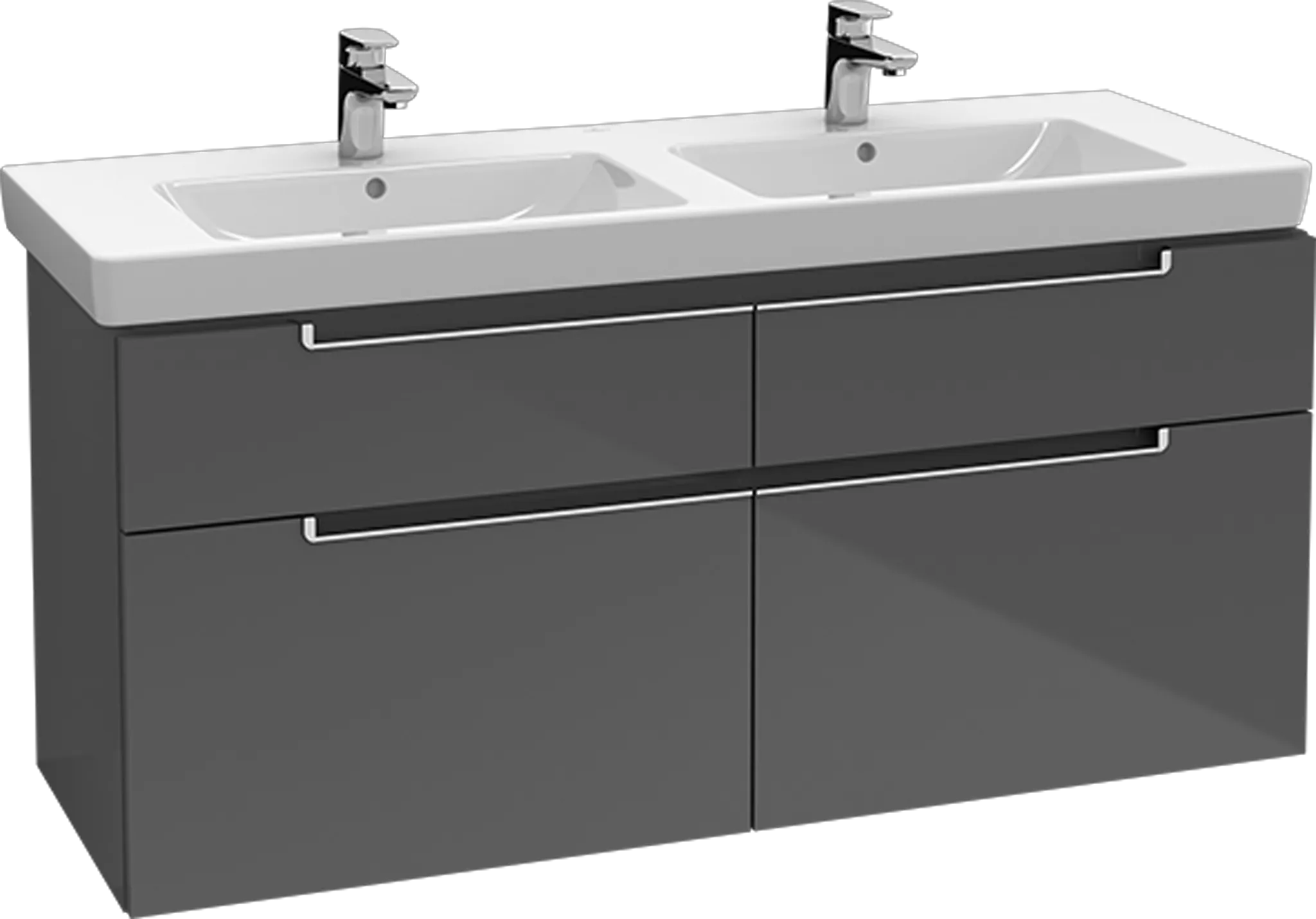 Villeroy & Boch Waschtischunterschrank „Subway 2.0“ 1287 × 590 × 449 mm Taupe, für links und rechts, ohne Beleuchtung