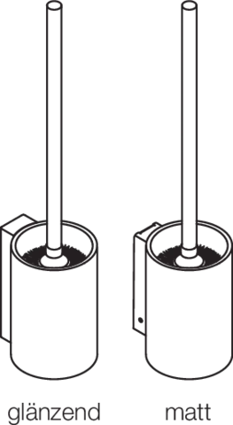 WC-Bürstengarnitur des Systems 900, Metall, PVD, zur Wandmontage, in Farbe CK (messing glänzend)