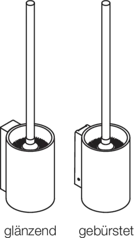 WC-Bürstengarnitur des Systems 900, Metall, PVD, zur Wandmontage, in Farbe CK (Messing glänzend) WC-Bürstengarnitur des Systems 900, Metall, PVD, zur Wandmontage, in Farbe CK (Messing glänzend)