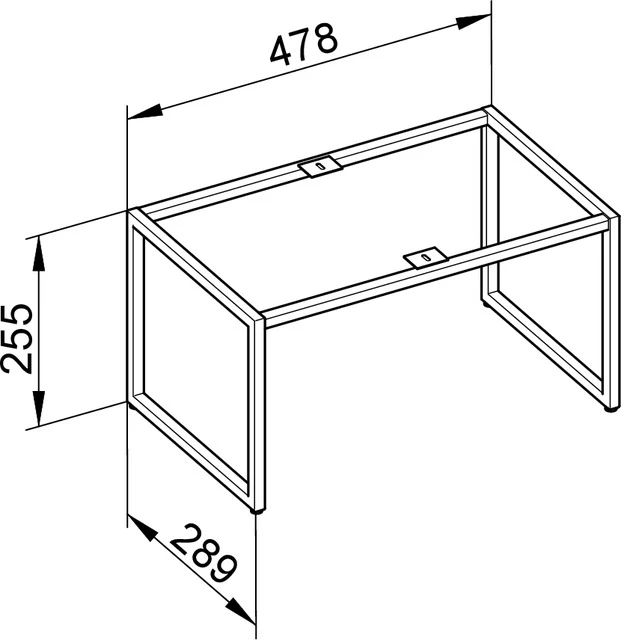 X-Line Bodengestell für Hochschrank 33130 480 x 255 x 290 mm anthrazit