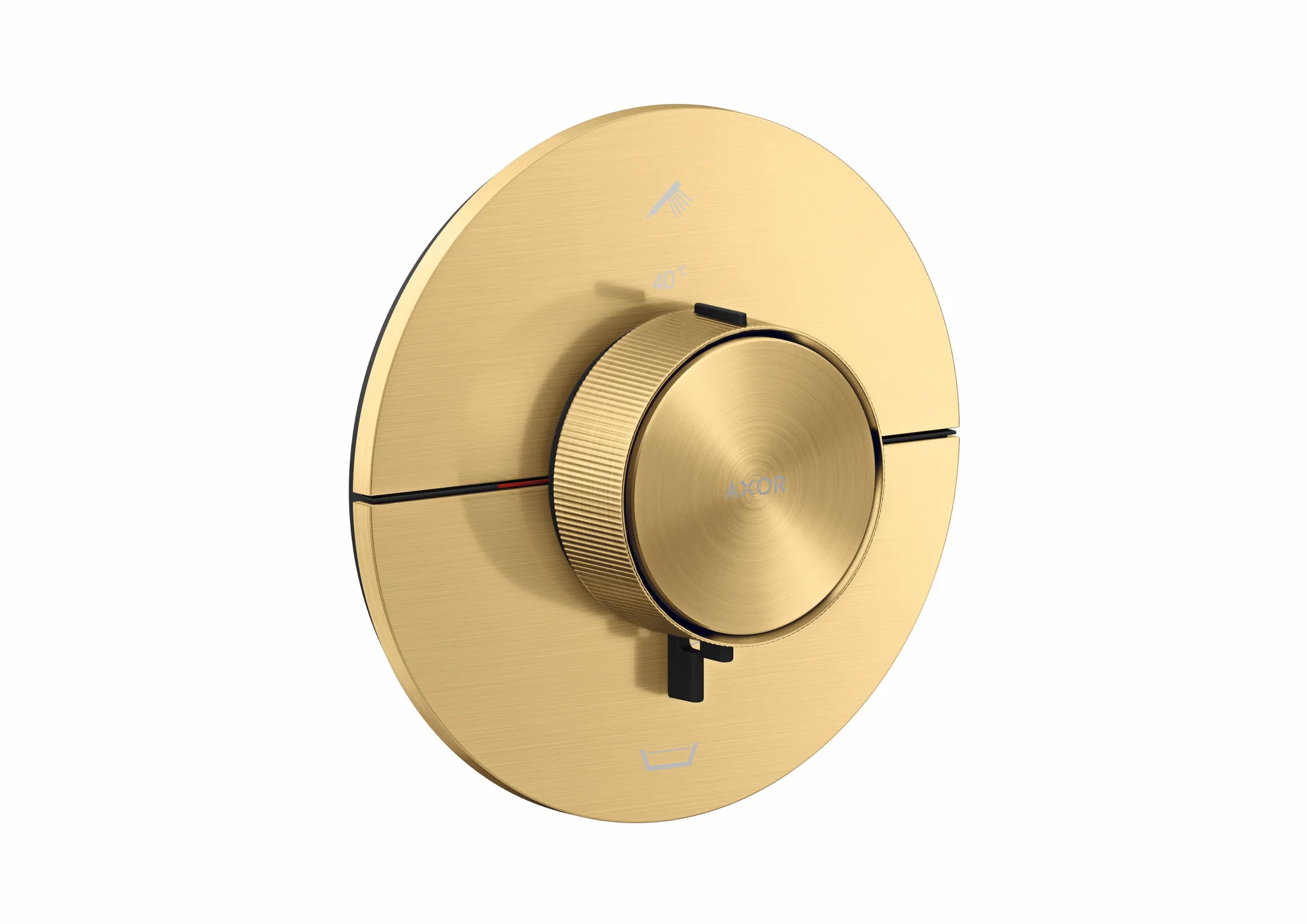 Hansgrohe AXOR ShowerSelect ID Thermostat Unterputz rund Brushed Gold Optic 2 Verbraucher mit integrierter Sicherungskombination EN 1717