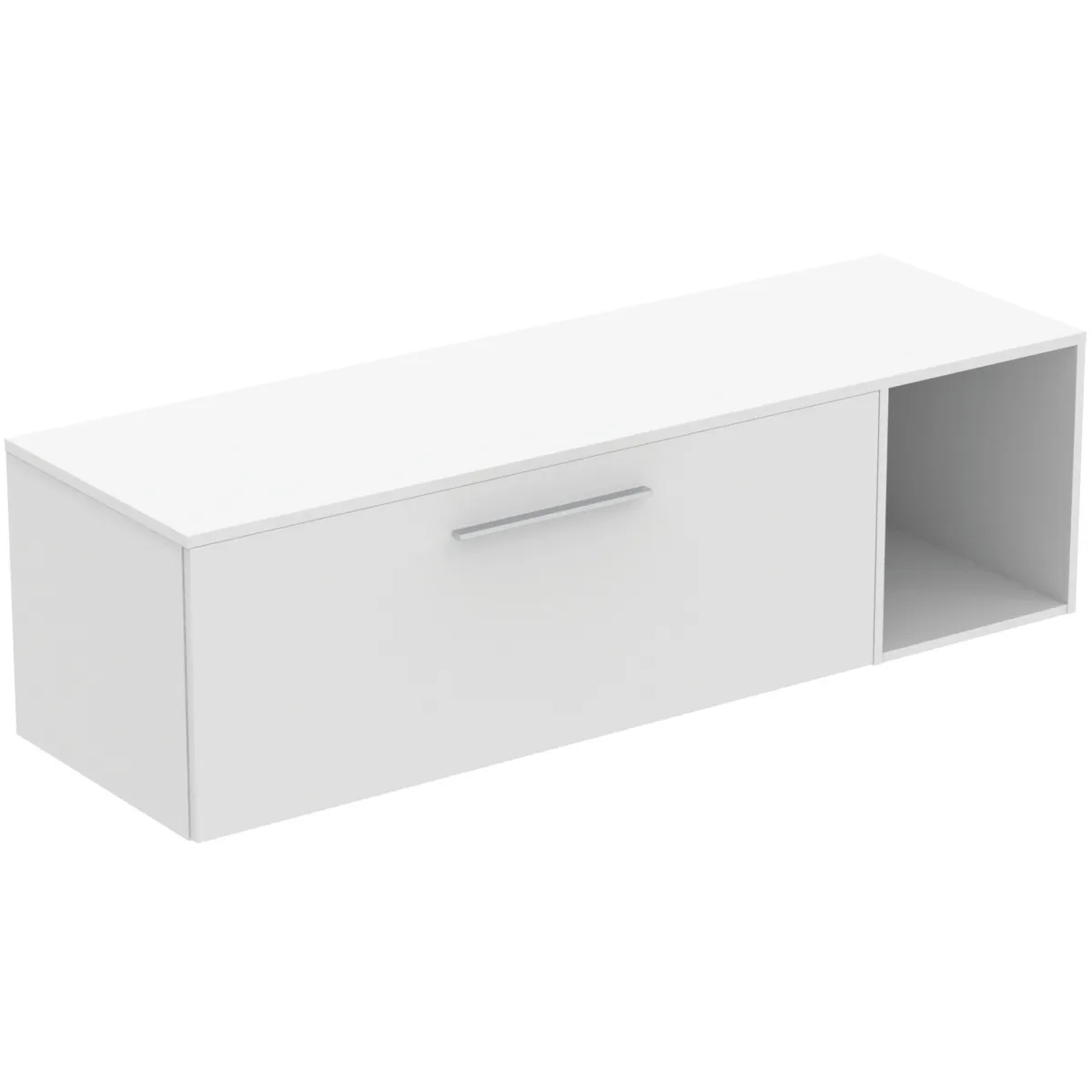 Möbel-Set 160cm i.life B 1 Auszug 1 offenes Fach Griff Chrom Weiß matt Möbel-Set 160cm i.life B 1 Auszug 1 offenes Fach Griff Chrom Weiß matt