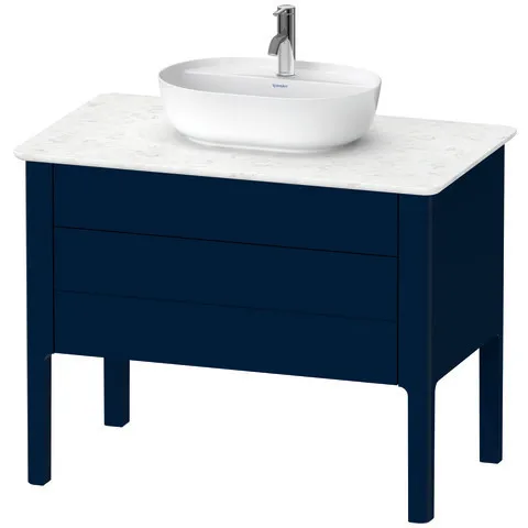 Duravit Waschtischunterschrank bodenstehend „Luv“ 93,8 × 74,3 × 57 cm Nachtblau Seidenmatt
