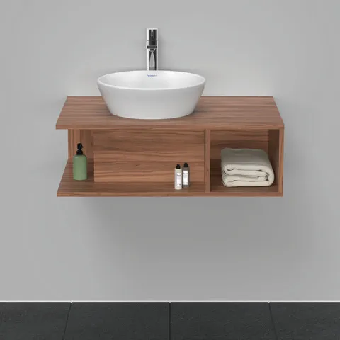 Duravit Waschtischunterschrank wandhängend „D-Neo“ 80 × 26 × 55 cm Nussbaum Natur