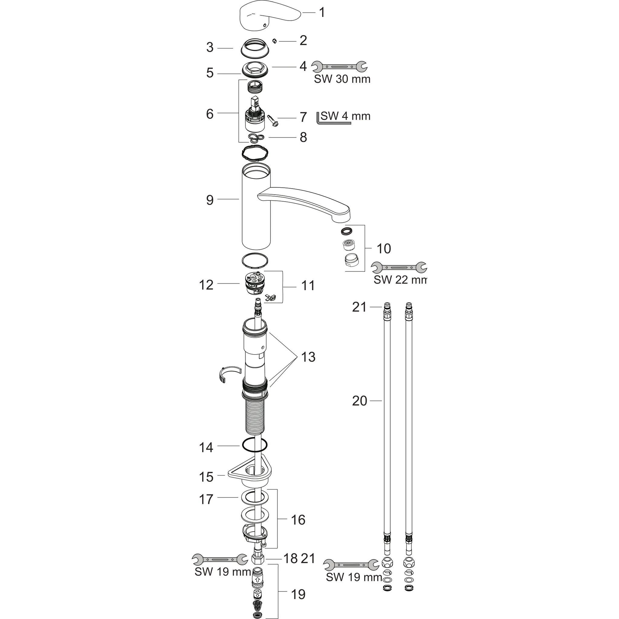 Hansgrohe Focus M41 Einhebel-Küchenmischer 160, Niederdruck/offene Warmwasserbereiter, 1jet, Chrom Hansgrohe Focus M41 Einhebel-Küchenmischer 160, Niederdruck/offene Warmwasserbereiter, 1jet, Chrom