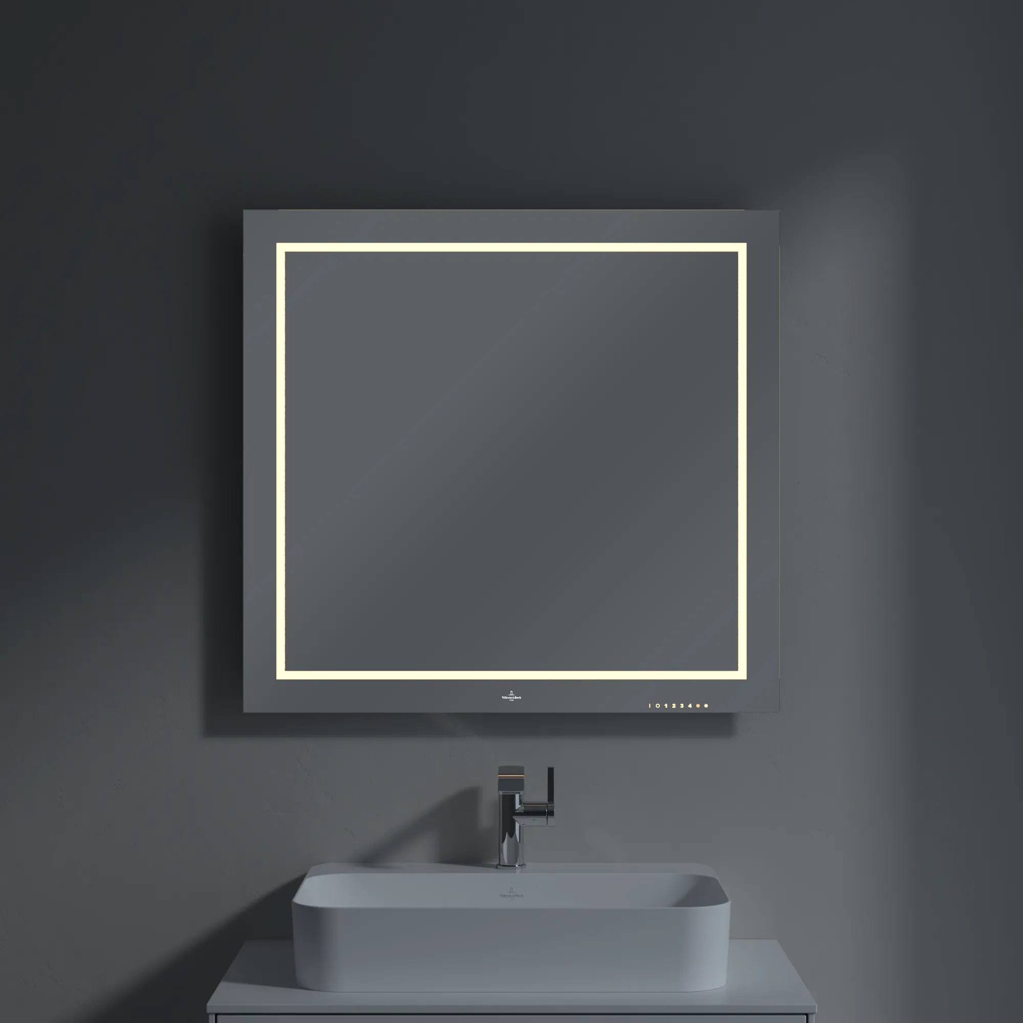 Villeroy & Boch Spiegel „Finion“ 600 × 750 mm in White Matt