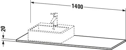 Duravit Konsole „XSquare“ in Amerikanischer Nussbaum Duravit Konsole „XSquare“ in Amerikanischer Nussbaum