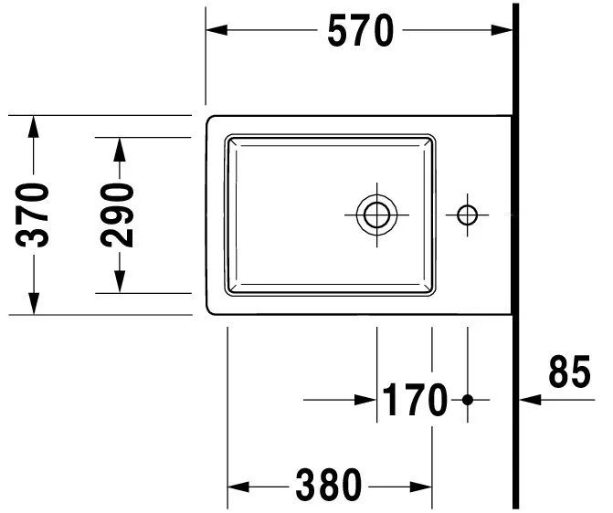 Duravit Wand-Bidet „Vero Air“, Befestigung verdeckt 37 × 57 × 30 cm Duravit Wand-Bidet „Vero Air“, Befestigung verdeckt 37 × 57 × 30 cm