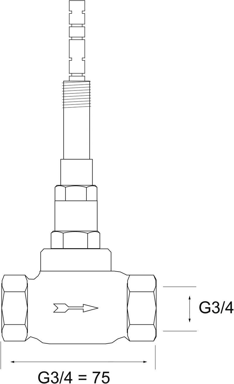 Hansa Oberteil Hansa 0221 G3⁄4 DN20