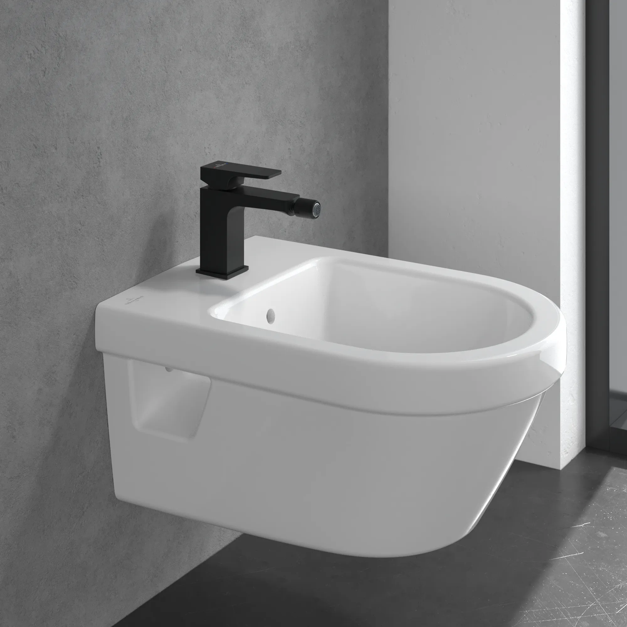 Villeroy & Boch Bidetarmatur Architectura Square, Einhebel, 42x165x139 mm, Matt Black Villeroy & Boch Bidetarmatur Architectura Square, Einhebel, 42x165x139 mm, Matt Black