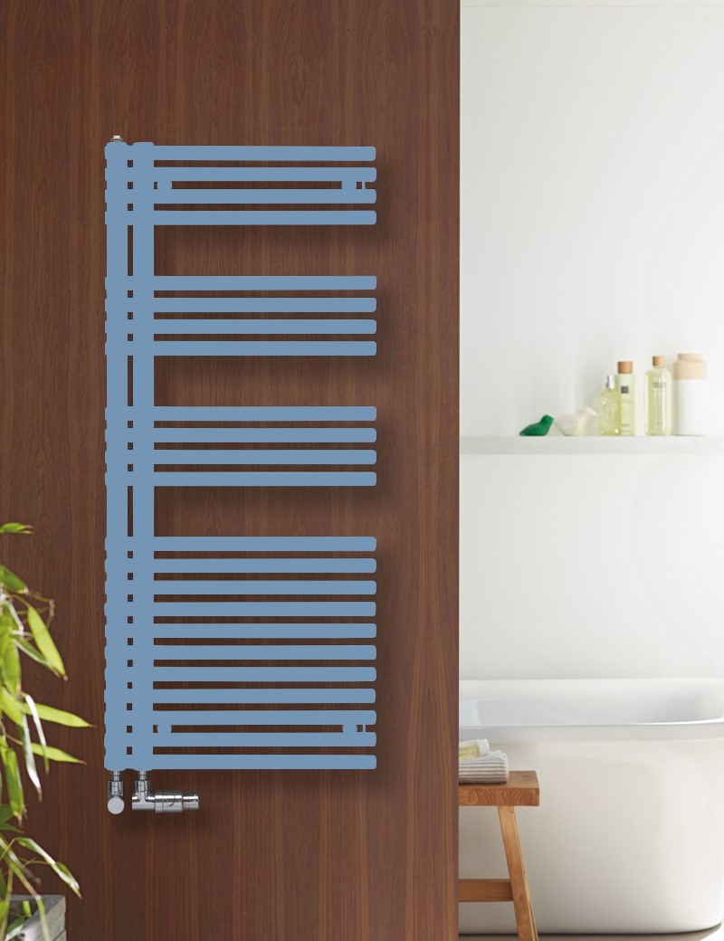 Zehnder Design-Heizkörper „Forma Asym“ für Warmwasser-Zentralheizung mit 50 mm-Seitenanschluss 59,6 × 168,1 cm in Pastel Blue (RAL 5024) Zehnder Design-Heizkörper „Forma Asym“ für Warmwasser-Zentralheizung mit 50 mm-Seitenanschluss 59,6 × 168,1 cm in Pastel Blue (RAL 5024)
