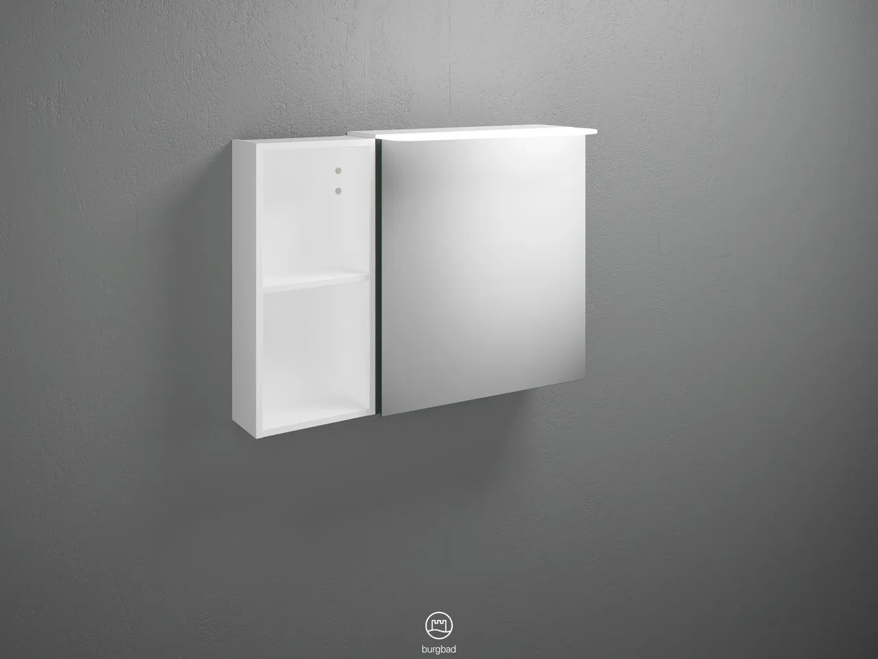 Burgbad Spiegelschrank Badu SFTW090, 310x900x665 mm, LED-Aufsatzleuchte 4200 K, Energieeffizienzklasse E Burgbad Spiegelschrank Badu SFTW090, 310x900x665 mm, LED-Aufsatzleuchte 4200 K, Energieeffizienzklasse E