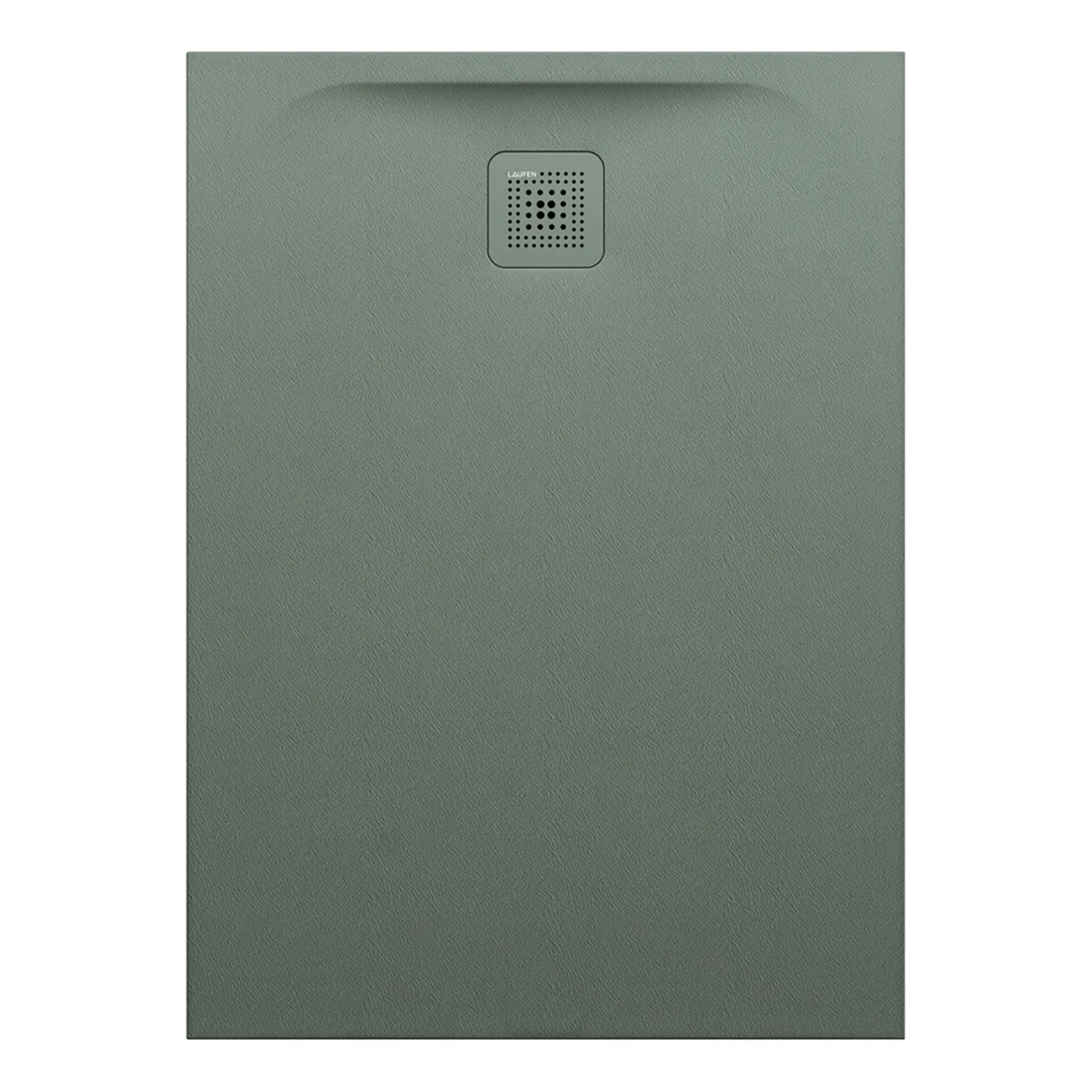 Laufen rechteck Duschwanne „Pro“ Ablauf kurze Seite 1100 × 800 mm in Betongrau
