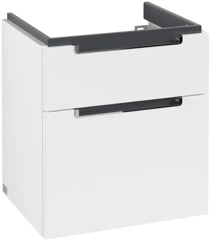 Villeroy & Boch Waschtischunterschrank „Subway 2.0“ 537 × 590 × 423 mm Weiß Matt, für Becken mittig, ohne Beleuchtung