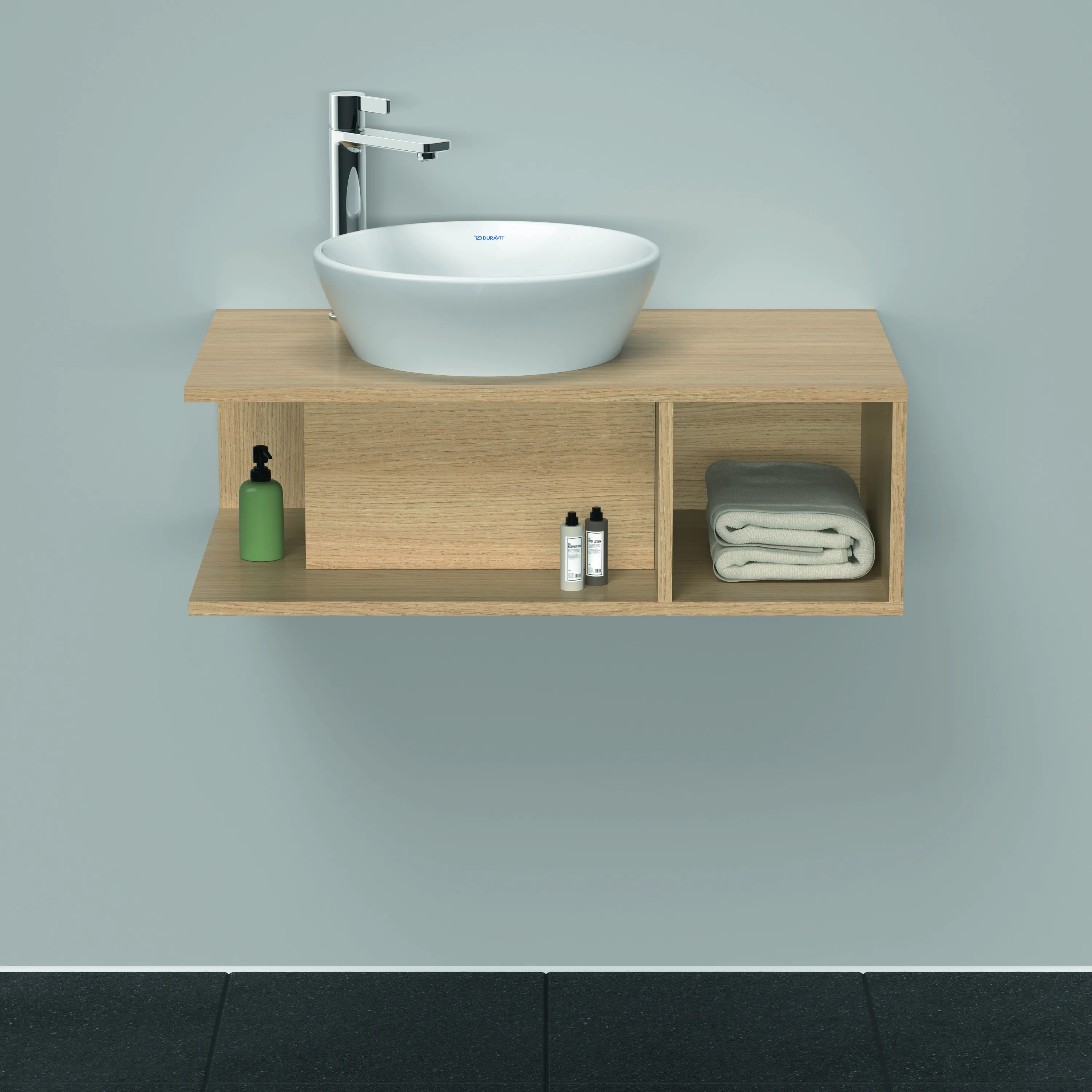 Duravit Waschtischunterschrank wandhängend „D-Neo“ 80 × 26 × 48 cm Eiche Natur