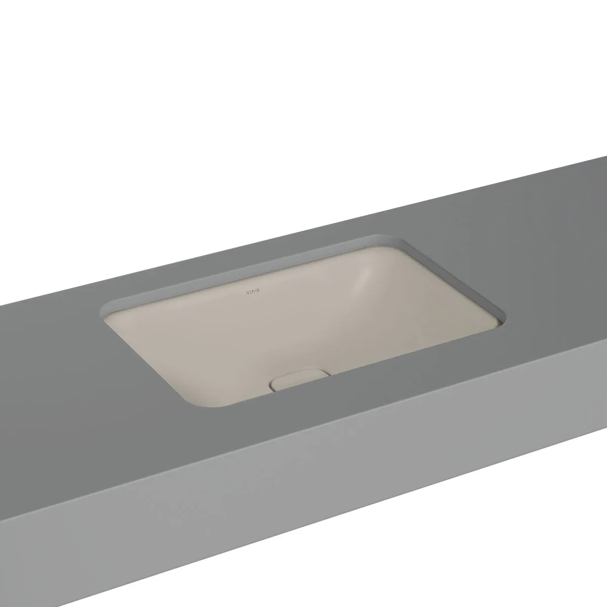 VitrA New Metropole Unterbauwaschtisch rechteckig 60 x 40 cm, Taupe Matt