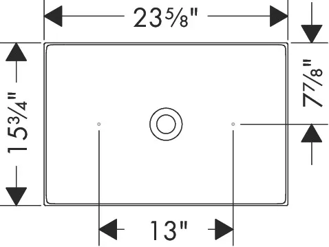 AXOR Suite Waschbecken & Badewannen Aufsatzwaschtisch 600/400 ohne Hahnloch und Überlauf Chrom AXOR Suite Waschbecken & Badewannen Aufsatzwaschtisch 600/400 ohne Hahnloch und Überlauf Chrom