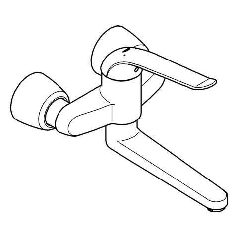 Grohe Euroeco Special Einhand-Waschtischbatterie, Wandmontage, chrom Grohe Euroeco Special Einhand-Waschtischbatterie, Wandmontage, chrom