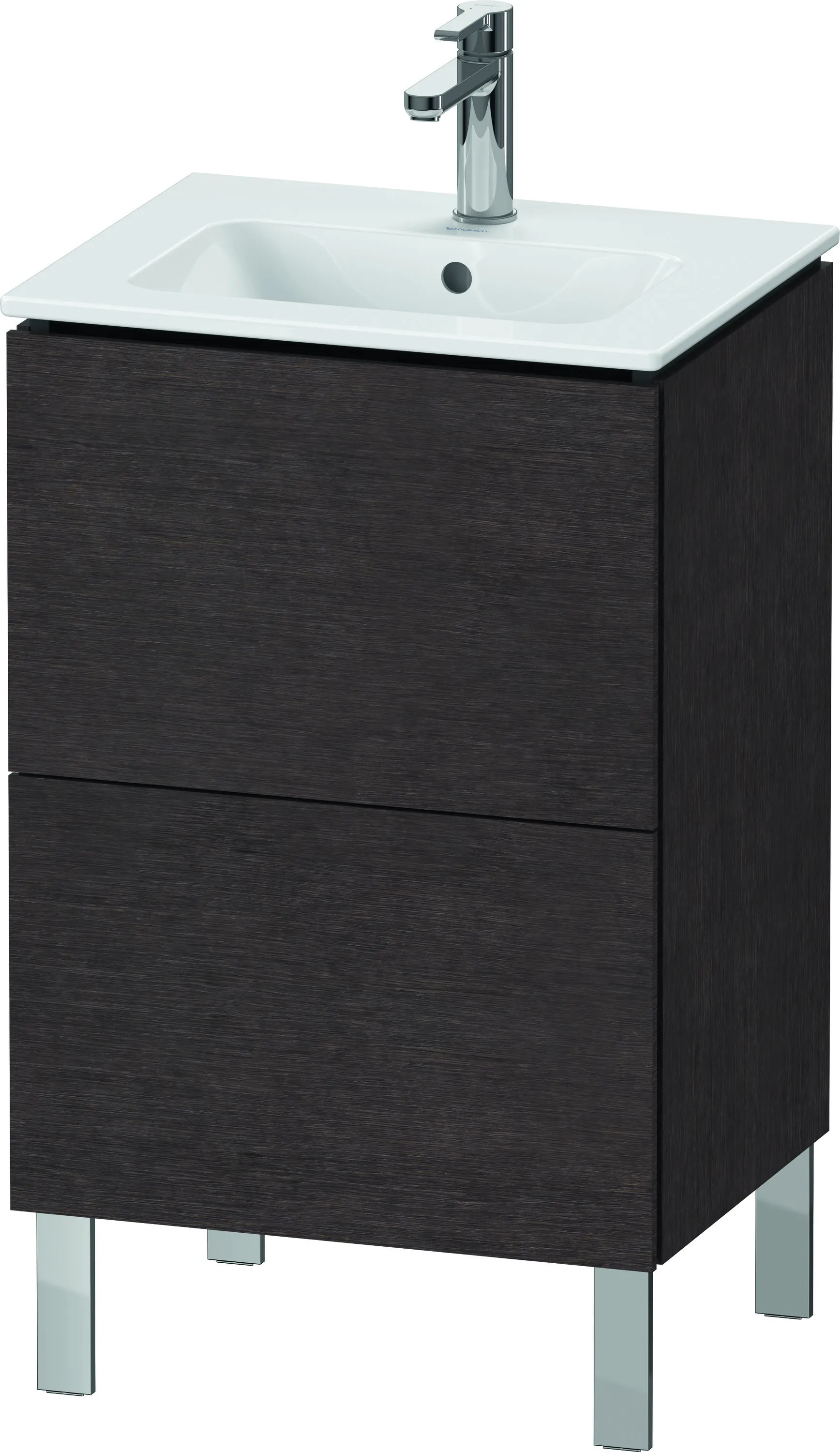 Duravit Waschtischunterschrank bodenstehend „L-Cube“ 52 × 70,4 × 42,1 cm Eiche Dunkel gebürstet