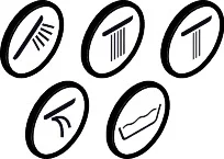 Hansgrohe DuoTurn Mischer Symbole Set Standard Polished Black Chrome 2 Verbraucher PBC