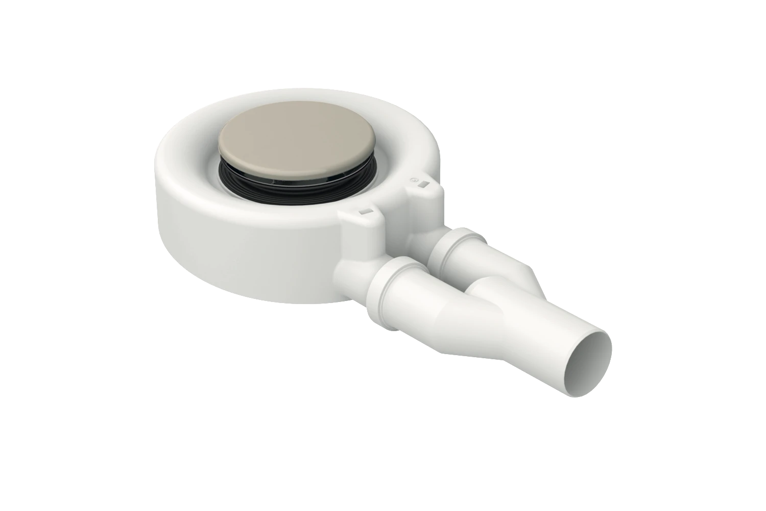 Bette Ablaufgarnitur für Duschwannen „BetteScope“ Modell B574 90 × 80 mm, ohne Überlauf in Flax