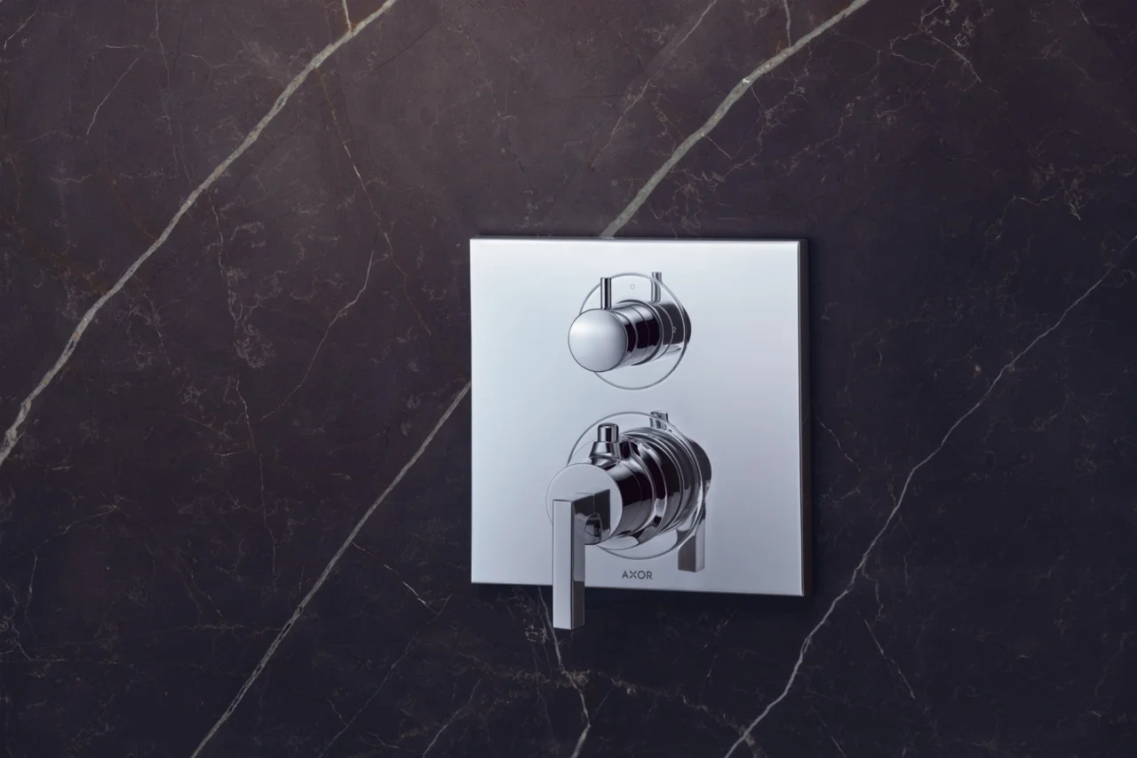 Hansgrohe AXOR Citterio Thermostat Unterputz mit Ab- und Umstellventil, Chrom, 2 Verbraucher, max. Durchflussmenge 29 l/min bei 3 bar, einstellbare Temperaturbegrenzung, Schalldämpfer, Anschlussart Grundkörper Hansgrohe AXOR Citterio Thermostat Unterputz mit Ab- und Umstellventil, Chrom, 2 Verbraucher, max. Durchflussmenge 29 l/min bei 3 bar, einstellbare Temperaturbegrenzung, Schalldämpfer, Anschlussart Grundkörper