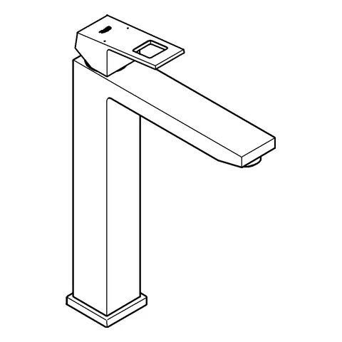Grohe Einhand-Waschtischbatterie Eurocube für freistehende Waschschüsseln XL-Size in hard graphite gebürstet