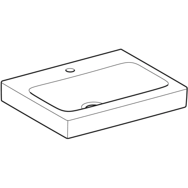 Wandwaschtisch „iCon“, rechteckig 60 × 48,5 cm Wandwaschtisch „iCon“, rechteckig 60 × 48,5 cm