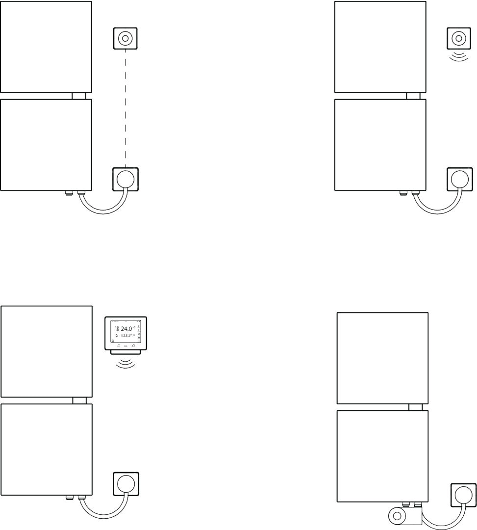 Kermi Design-Elektroheizkörper „Signo®-E“ 54 × 113 cm in Weiß