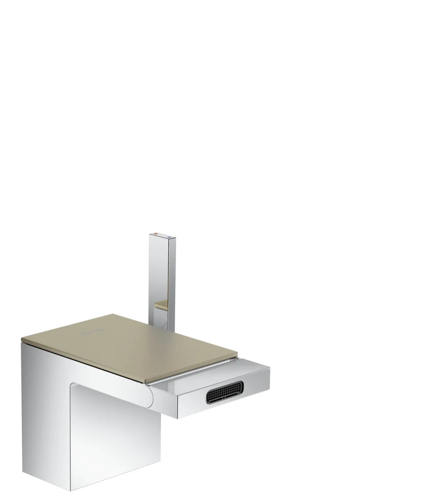 Hansgrohe AXOR MyEdition Bidetmischer - Einhebel-Bidetmischer mit Push-Open Ablaufgarnitur, Chrom, Ausladung 121 mm, Auslaufhöhe 83 mm