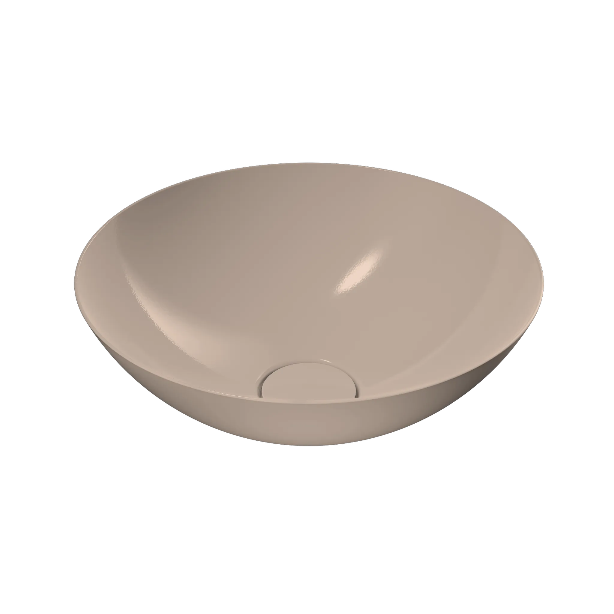 KALDEWEI AVELLINO Waschtischschale, Modell-Nr: 3204, Durchmesser 360 mm, bahamabeige, Perl-Effekt, ohne Überlauf