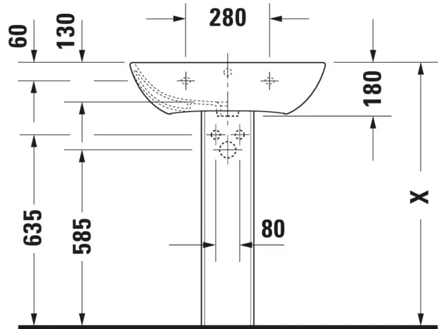 Wandwaschtisch „ME by Starck“, mit Überlauf, Hahnlochposition mittig in Weiß Seidenmatt Wandwaschtisch „ME by Starck“, mit Überlauf, Hahnlochposition mittig in Weiß Seidenmatt