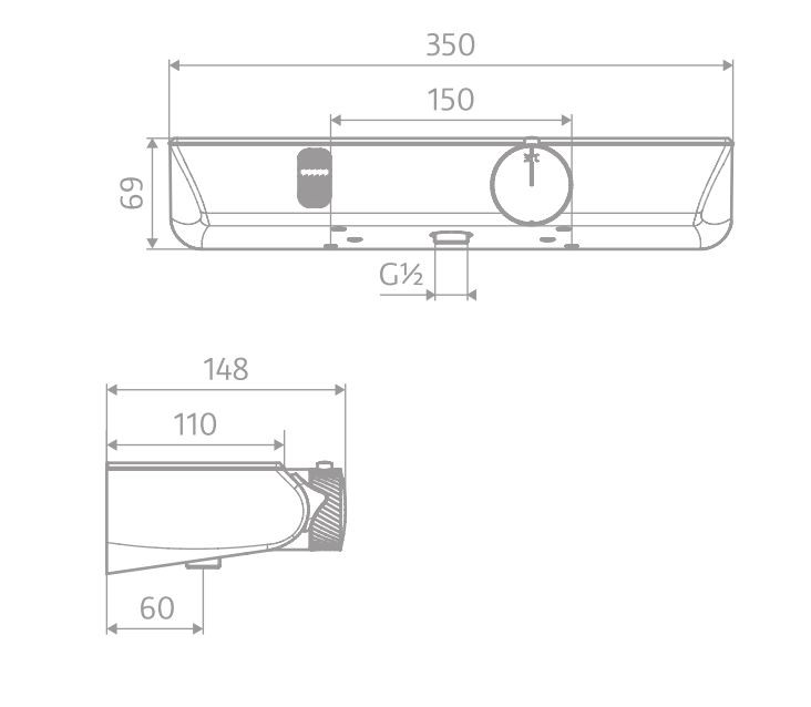 HSK Badewannenthermostat „AquaXPro“ in Gunmetal gebürstet HSK Badewannenthermostat „AquaXPro“ in Gunmetal gebürstet