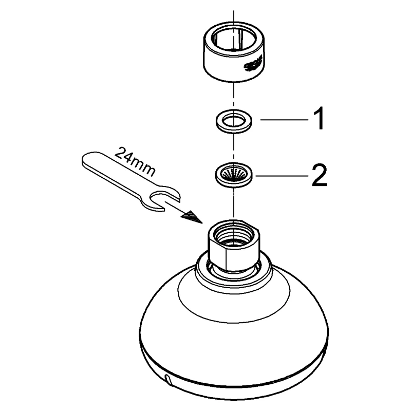 Kopfbrause Tempesta 100 27606_1, 4 Strahlarten, 9,5 l/min Durchflusskonstanthalter, chrom