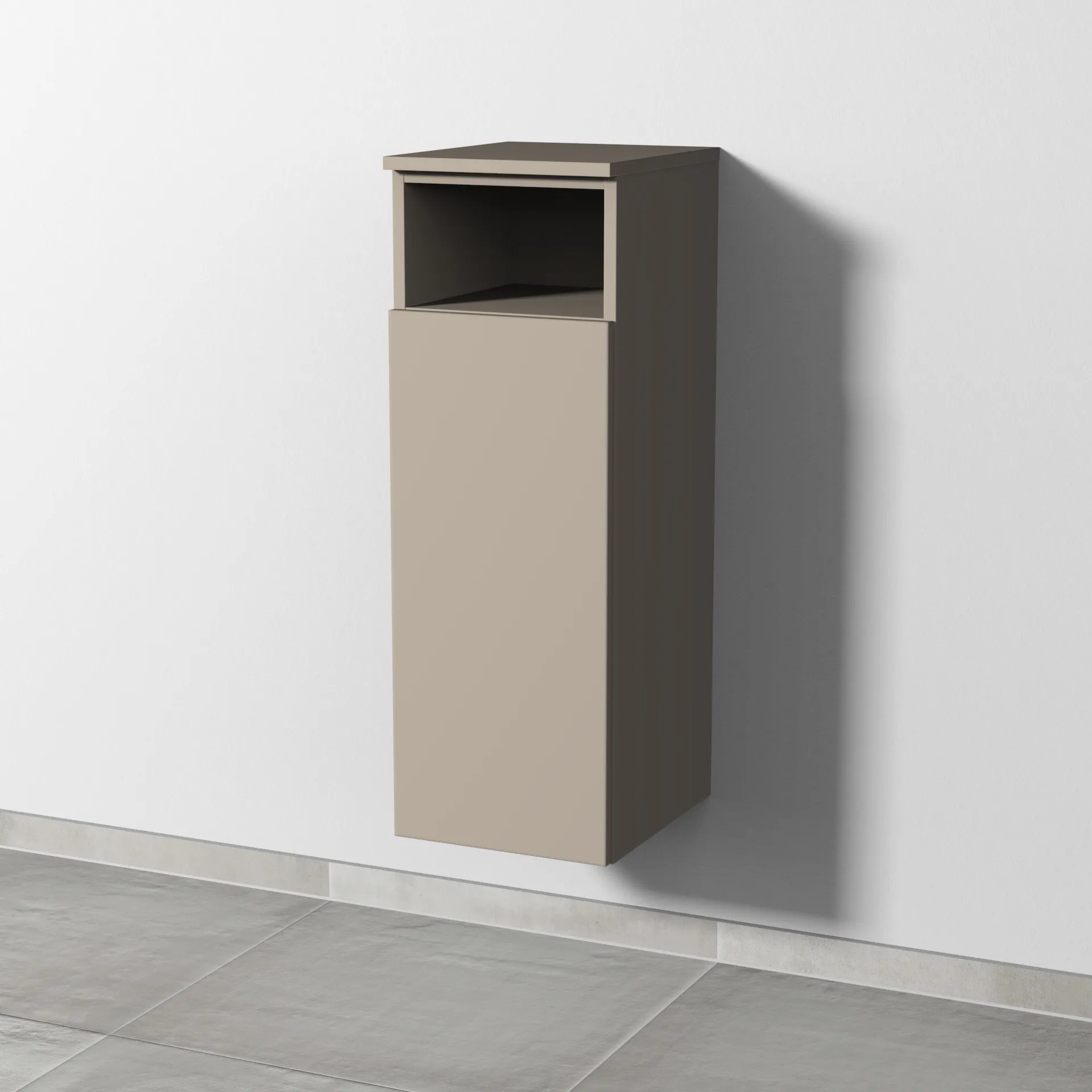 Sanipa Mittelschrank „3way“ 300 × 850 × 345 mm Anschlag links, in Sandgrau (matt), Anschlag links
