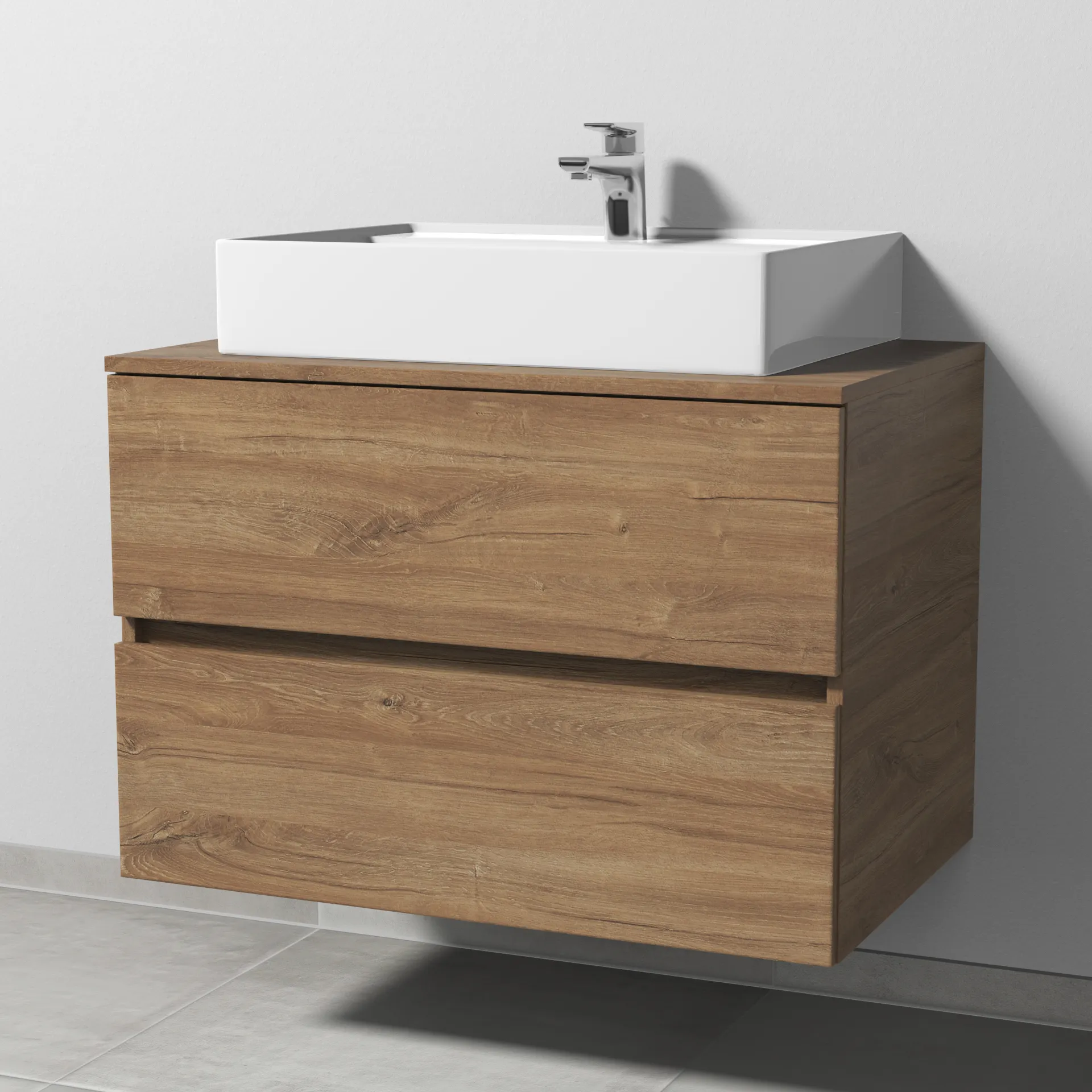Sanipa Waschtischunterschrank „Solo One“ 800 × 561 × 520 mm in Eiche Kansas Sanipa Waschtischunterschrank „Solo One“ 800 × 561 × 520 mm in Eiche Kansas