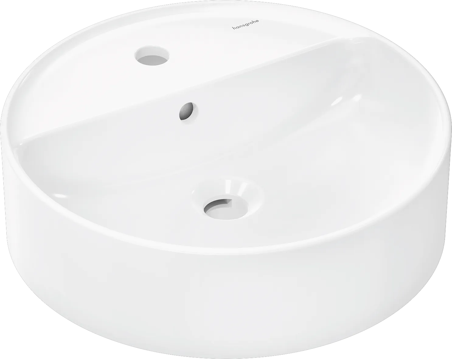 Hansgrohe Xuniva S Aufsatzwaschtisch 450⁄450 mit Hahnloch und Überlauf, Weiß Hansgrohe Xuniva S Aufsatzwaschtisch 450⁄450 mit Hahnloch und Überlauf, Weiß