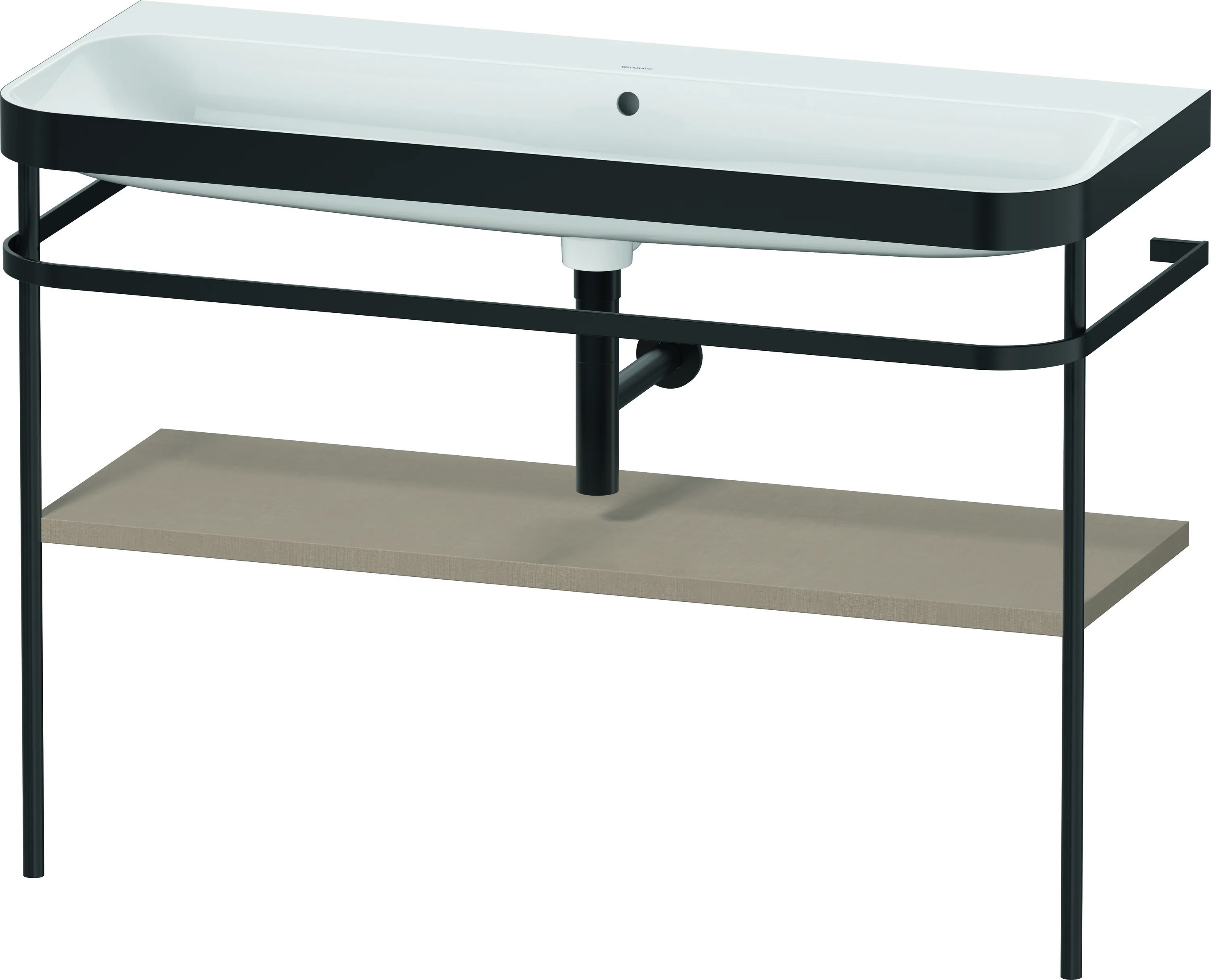 Duravit Waschtischunterschrank mit Metallkonsole „Happy D.2 Plus“ 117,5 × 85 × 49 cm in Leinen Duravit Waschtischunterschrank mit Metallkonsole „Happy D.2 Plus“ 117,5 × 85 × 49 cm in Leinen