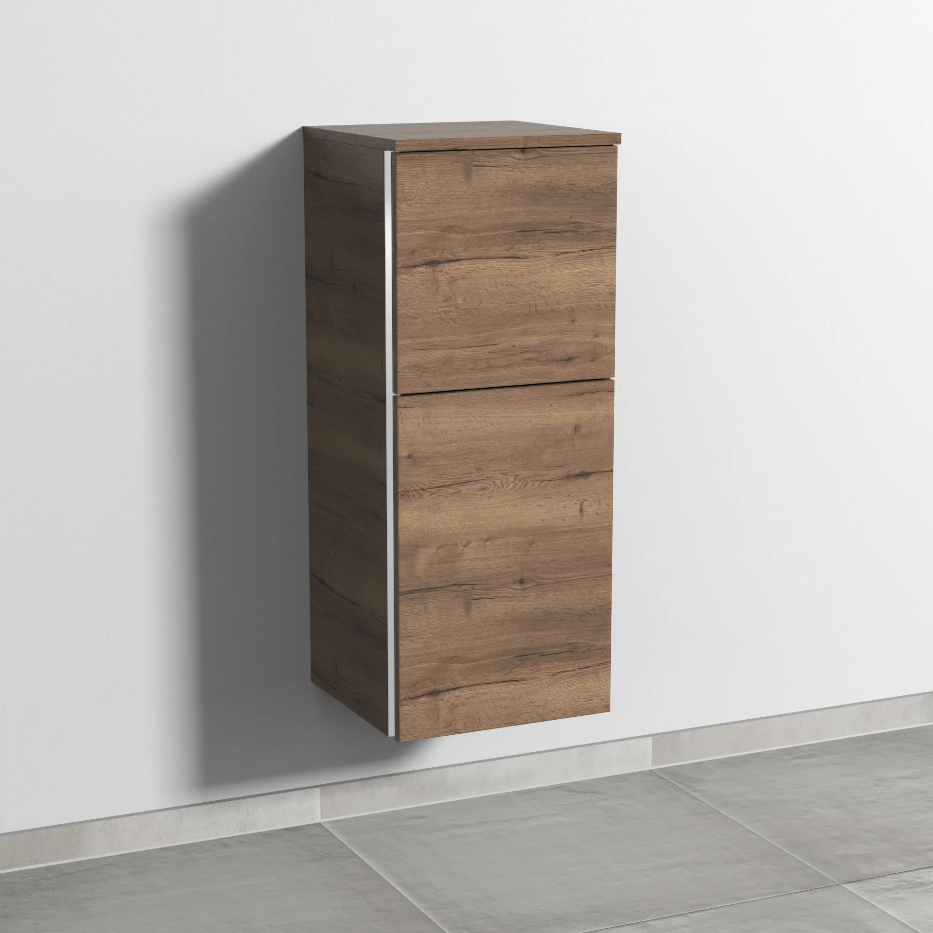 Sanipa Mittelschrank „3way“ 350 × 850 × 345 mm Anschlag rechts, in Eiche Tabak, Anschlag rechts