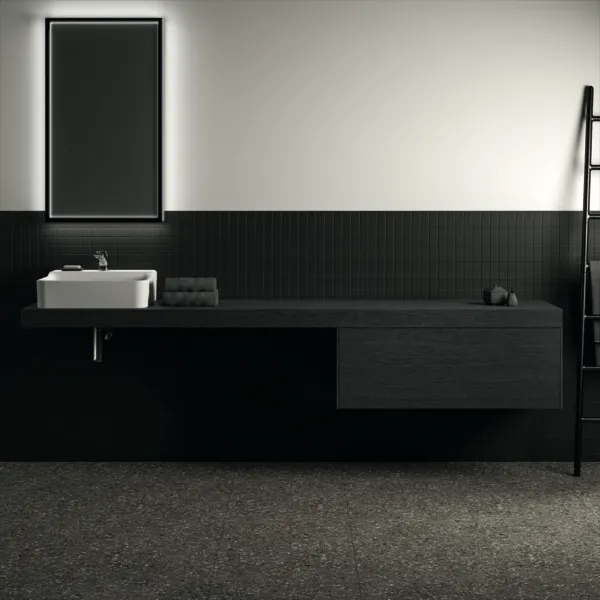 Ideal Standard Konsole Conca, Eiche geflammt, 2400x505x80 mm Ideal Standard Konsole Conca, Eiche geflammt, 2400x505x80 mm