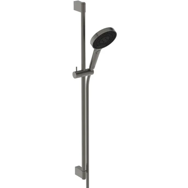 Ideal Standard Brausekombination Idealrain Solos 903 mm Magnetic Grey | Wandaufputz, 3-Funktion-Handbrause, verstellbare Halterung, EasyClean, Idealflex-Schlauch 1750 mm