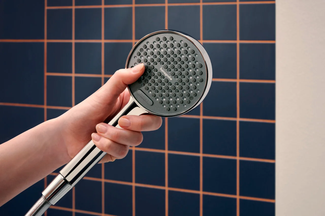 Hansgrohe Activera Select S Handbrause, Chrom, 95 mm Brausekopfgröße, Rain & ImpactRain Strahlarten, FlexPower Technologie, QuickClean+, für Durchlauferhitzer geeignet