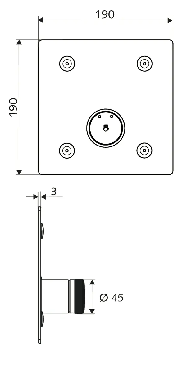 Unterputz-Dusche LINUS Basic D-SC-M, Mischwasser, Frontplatte, Frontplatte Edelstahl gebürstet Unterputz-Dusche LINUS Basic D-SC-M, Mischwasser, Frontplatte, Frontplatte Edelstahl gebürstet