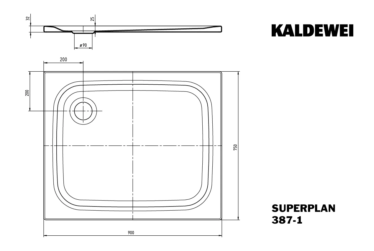 Kaldewei rechteck Duschwanne „Superplan Classic“ 90 × 75 cm ohne Oberflächenbeschichtung, mit Invisible Grip, in warm grey 90 Kaldewei rechteck Duschwanne „Superplan Classic“ 90 × 75 cm ohne Oberflächenbeschichtung, mit Invisible Grip, in warm grey 90