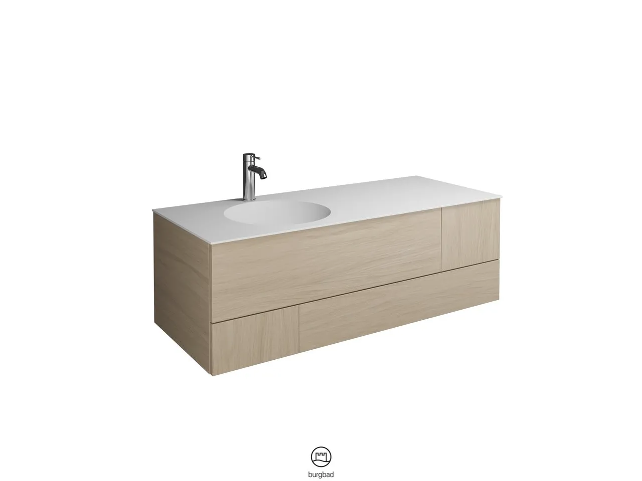 burgbad Coco HGL Waschtischset SFHR120 Mineralguss