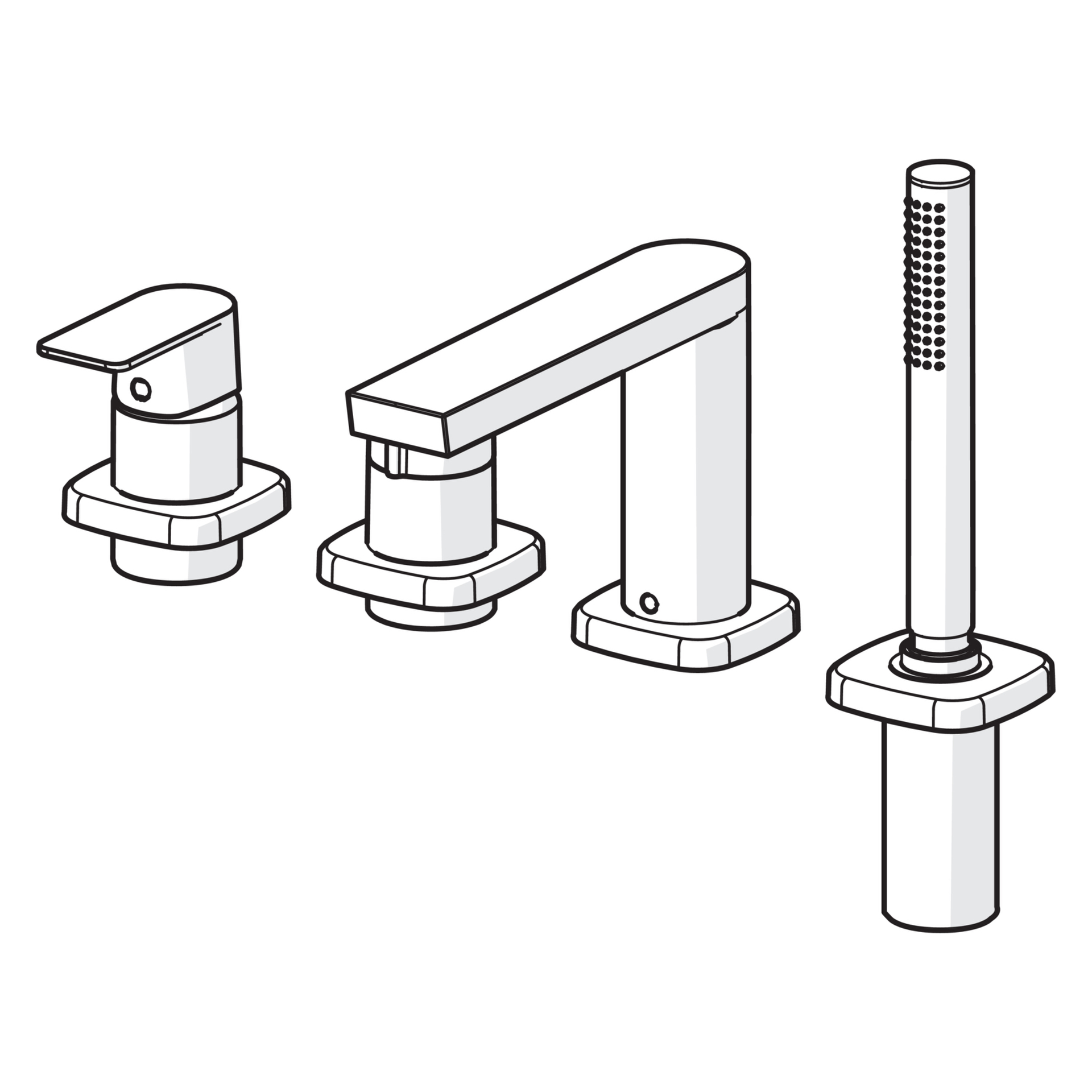 HansaSTELA Wannenarmatur Einhebelmischer Fertigmontageset für Wanne/Brause HansaSTELA 5730 Rosette soft edge Chrom HansaSTELA Wannenarmatur Einhebelmischer Fertigmontageset für Wanne/Brause HansaSTELA 5730 Rosette soft edge Chrom